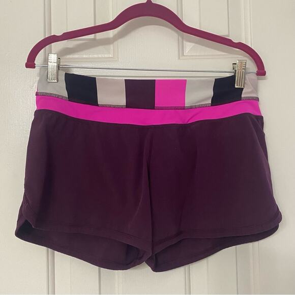 LULULEMON • Plum + Raspberry Glo Light Groovy Run Shorts - Picture 2 of 5